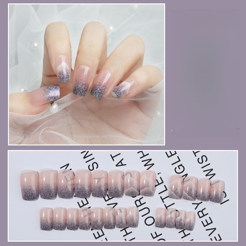 【Press-on Nail】Purple Shiny Bling Bling