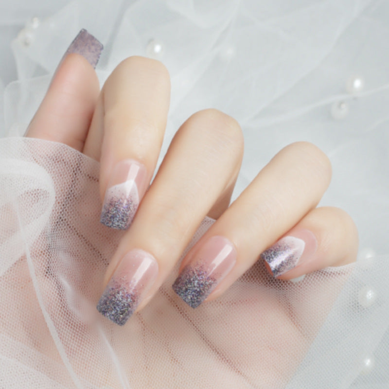 【Press-on Nail】Purple Shiny Bling Bling