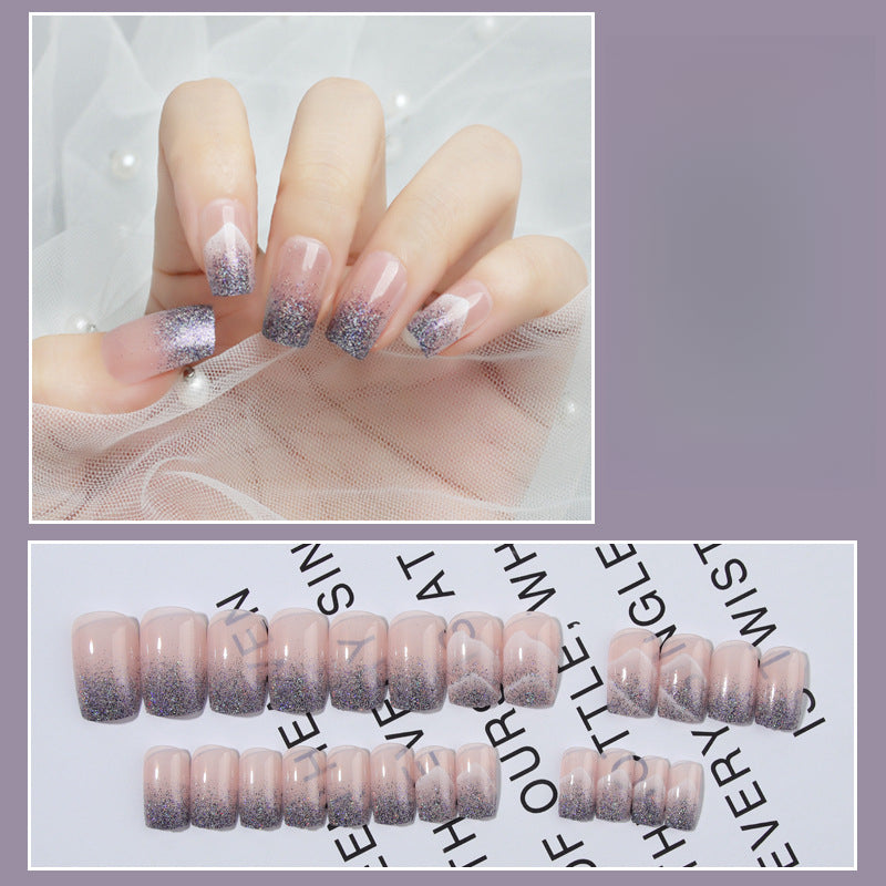 【Press-on Nail】Purple Shiny Bling Bling