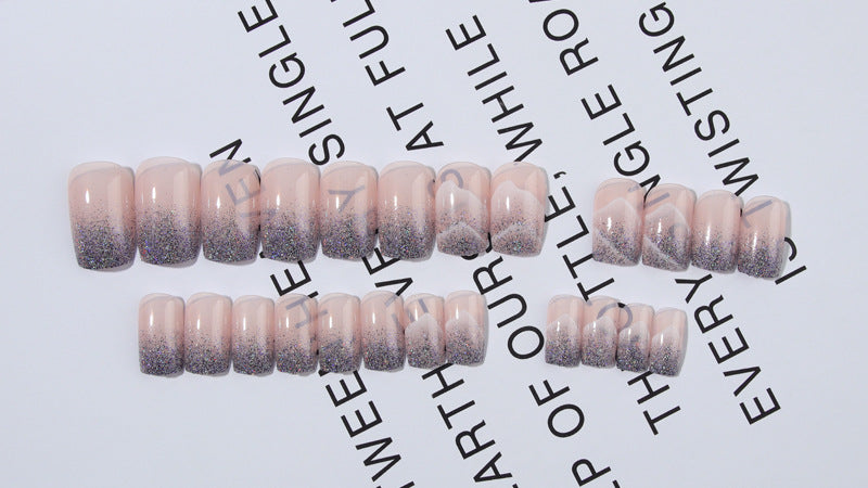 【Press-on Nail】Purple Shiny Bling Bling