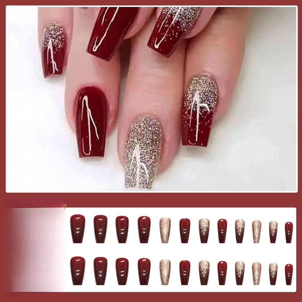 【Press-on Nail】Flashing Gold